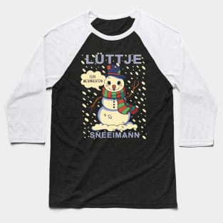 Lüttje Sneeimann Little Snowman Baseball T-Shirt